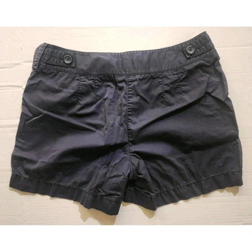 Women's Navy Blue Button-Accent Bermuda Shorts By Loft Size 10